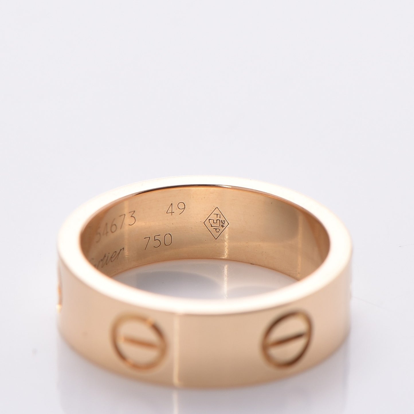 18K Yellow Gold 5.5mm LOVE Ring 49 4.75