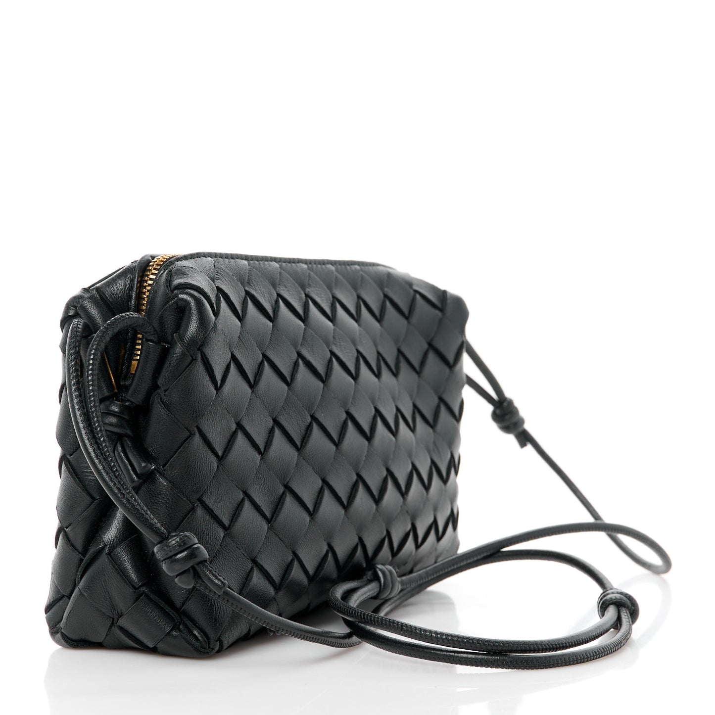 Nappa Intrecciato Mini Nodini Camera Bag Black