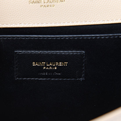 Saint Laurent Grain De Poudre Medium Monogram Kate Satchel Nude Powder 5 of 12