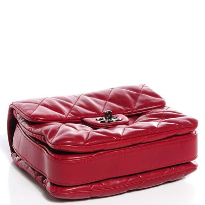 Chanel Lambskin Quilted Mini Chanel 3 Flap Red 4 of 7