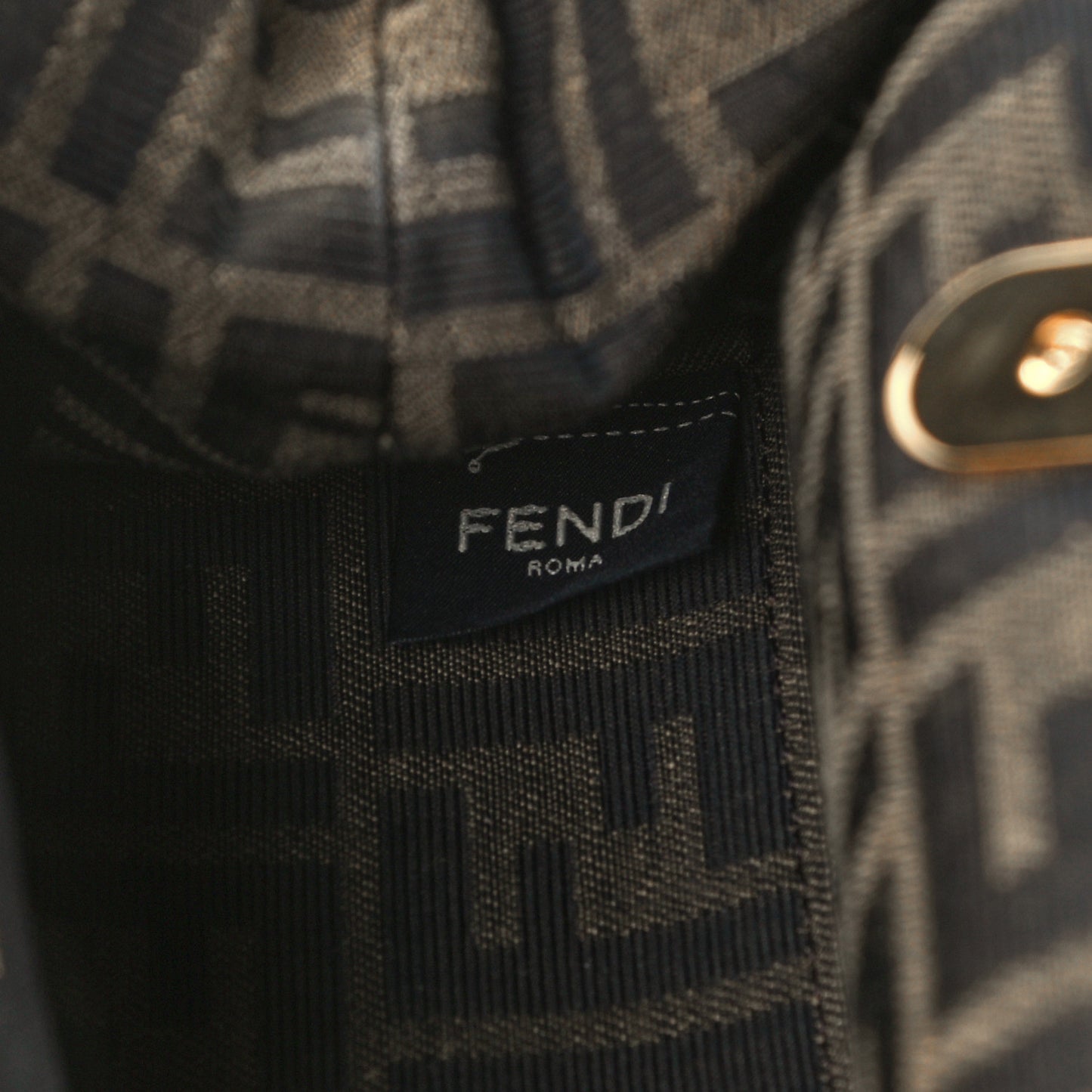 Shiny Nappa Small Fendi First Ebano