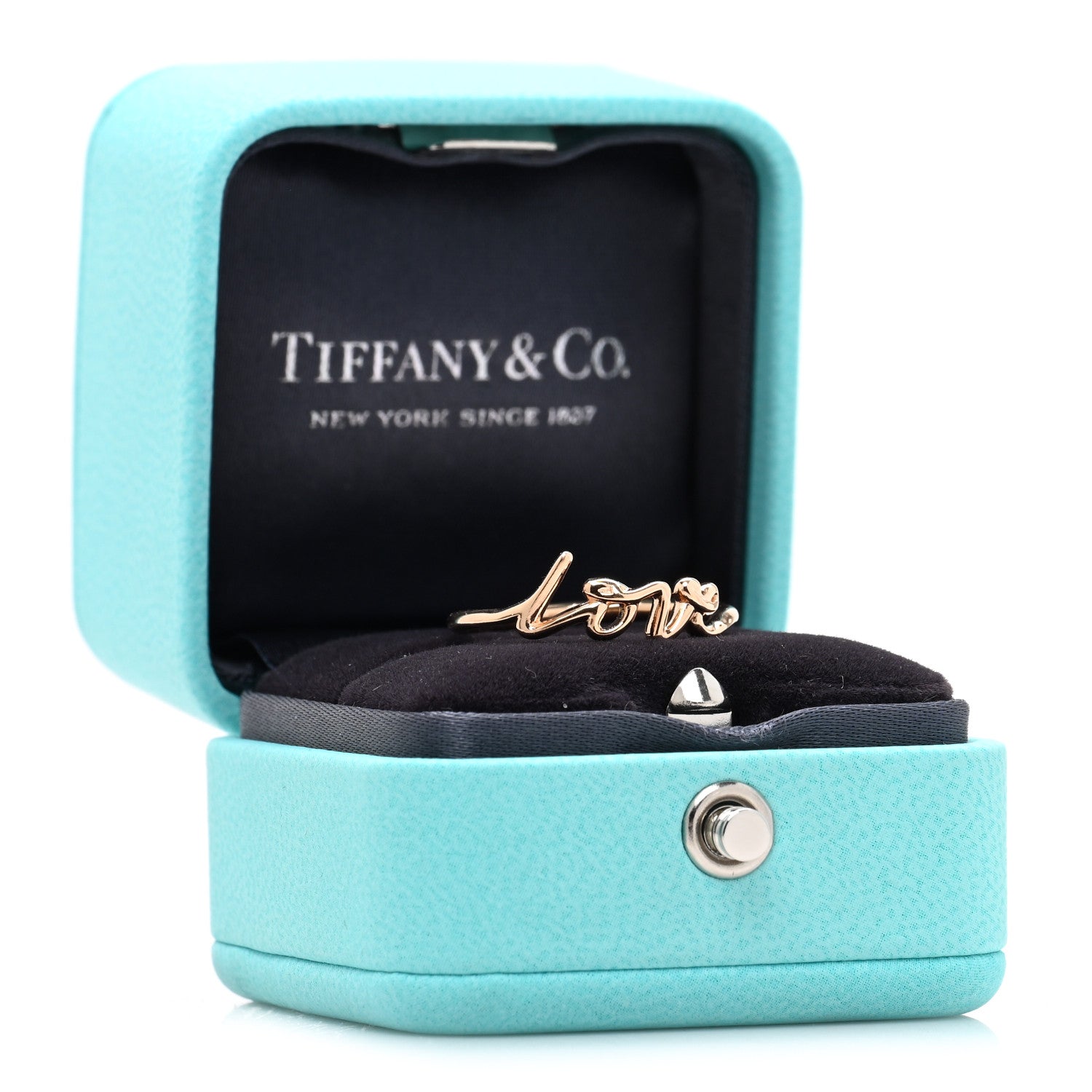 Tiffany 18K Rose Gold Mini Paloma's Graffiti Love Ring 54 7