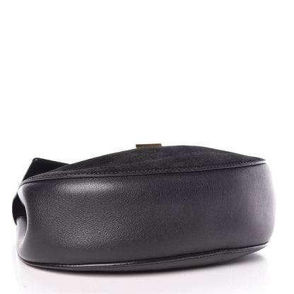 Chloe Suede Smooth Calfskin Drew Shoulder Bag Black 4 of 12