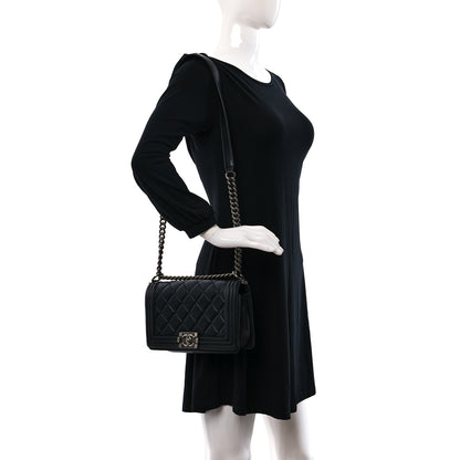 Chanel Calfskin Quilted Medium Boy Flap Black 2 of 11