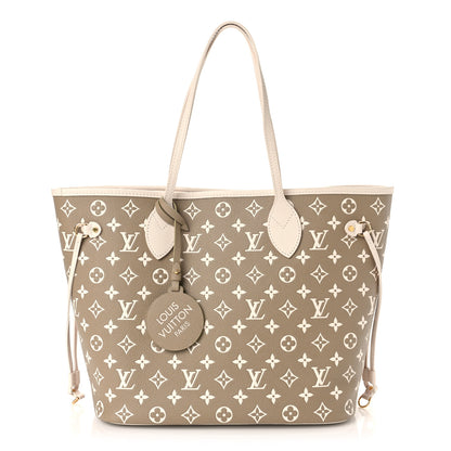 Louis Vuitton Empreinte Monogram Spring In The City Neverfull MM Kaki Beige Cream 1 of 8