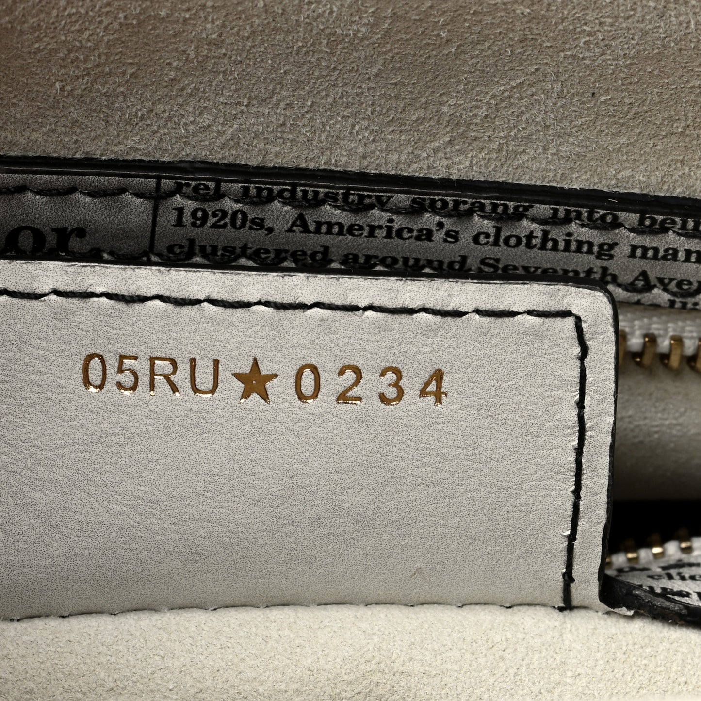 Calfskin Newspaper Printed Saddle Bag With Strap Black White