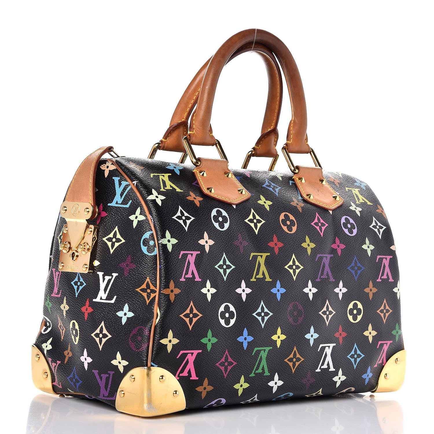 Louis Vuitton Monogram Multicolor Speedy 30 Black 3 of 9