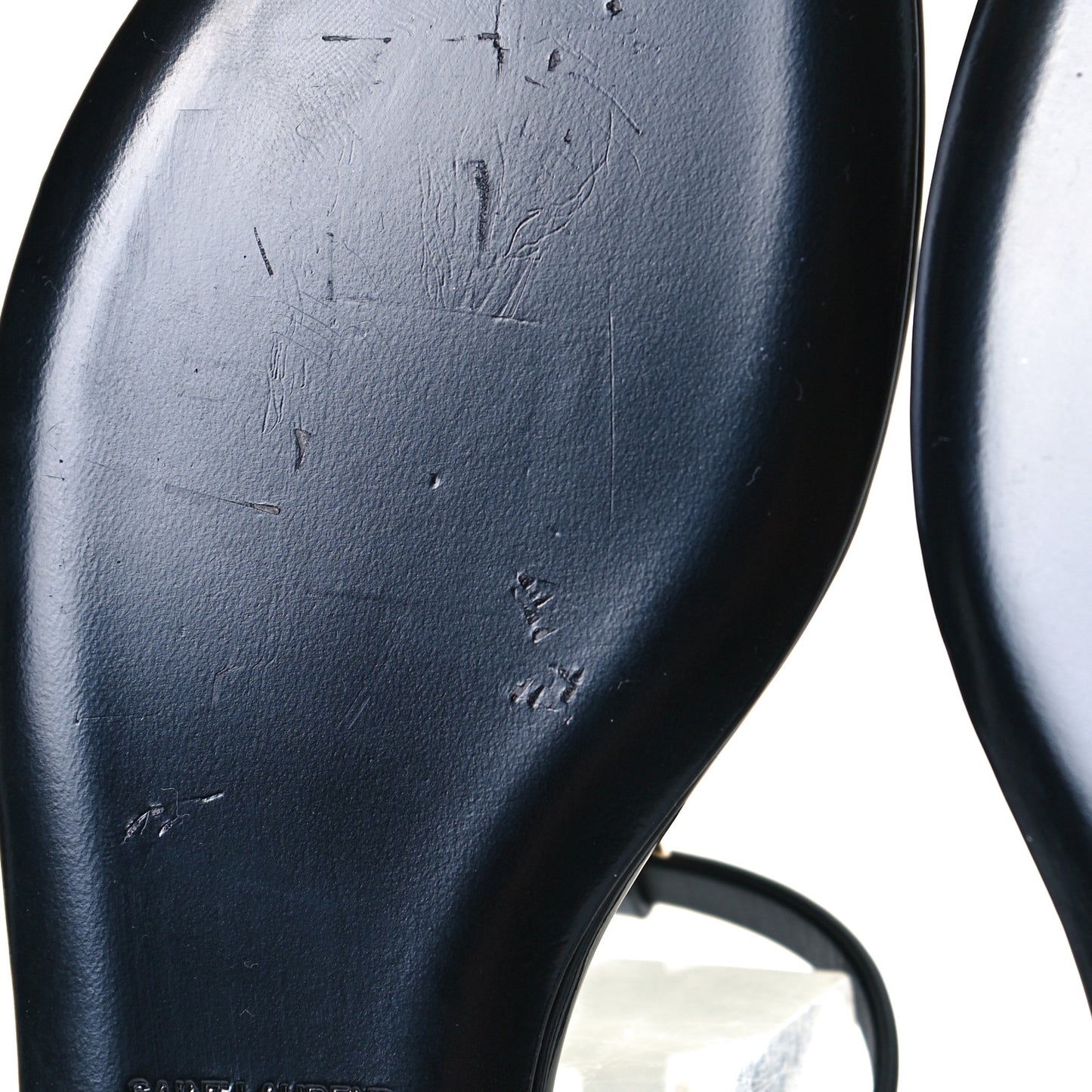 Patent Calfskin Cassandra Monogram Sandals 36.5 Black