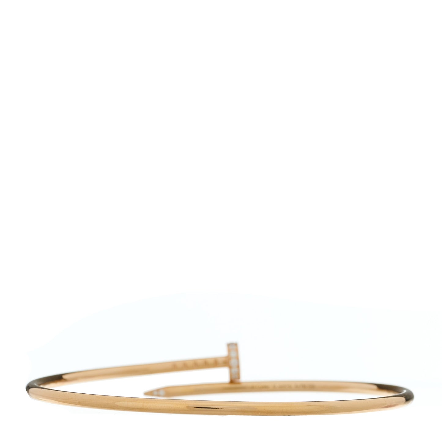 18K Pink Gold Diamond Small Juste Un Clou Bracelet 16