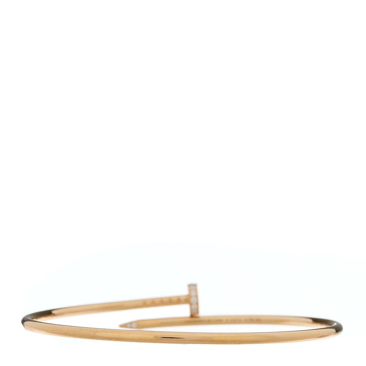 Cartier 18K Pink Gold Diamond Small Juste Un Clou Bracelet 16 3 of 5