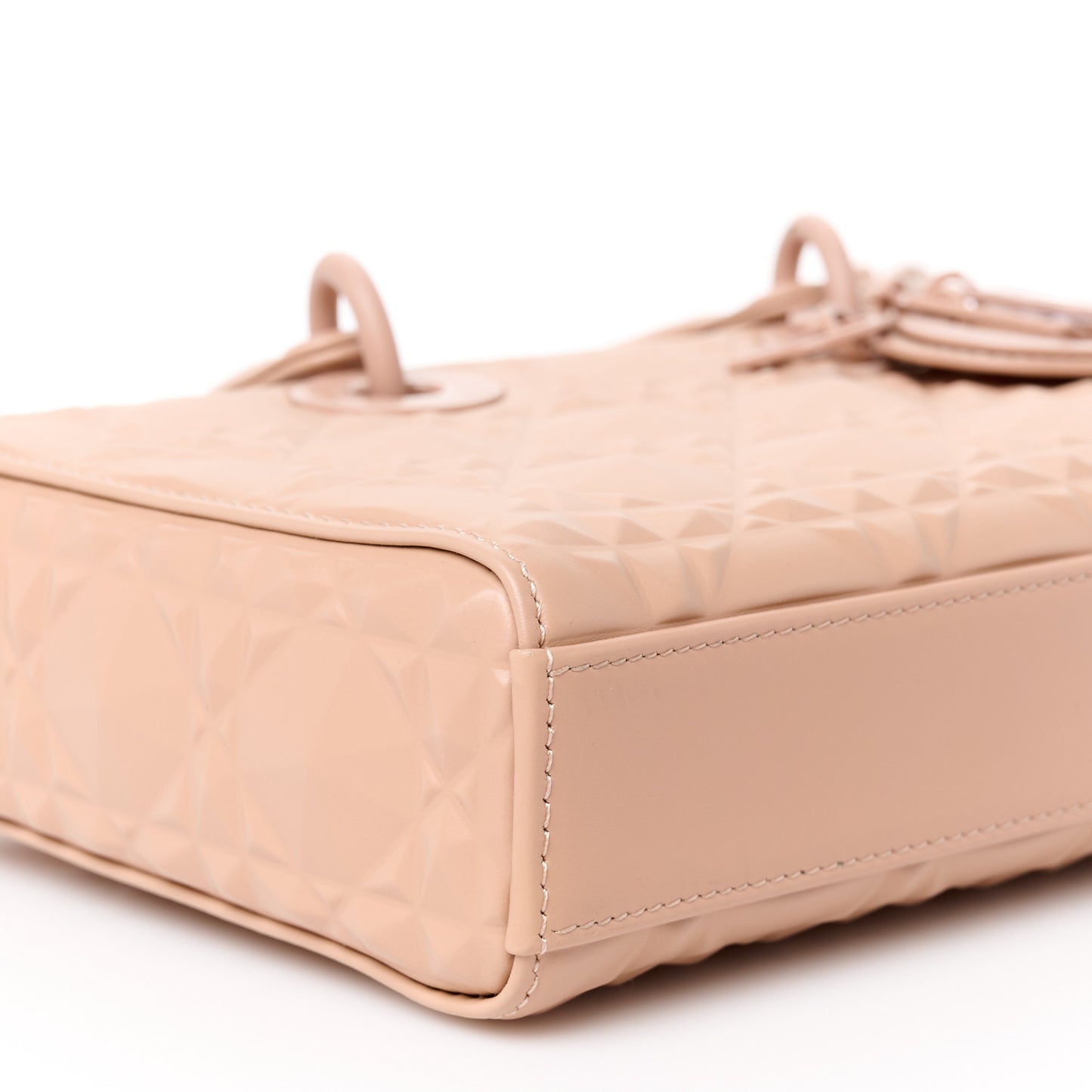 Calfskin Cannage Diamond Medium Lady D-Joy Rose Des Vents