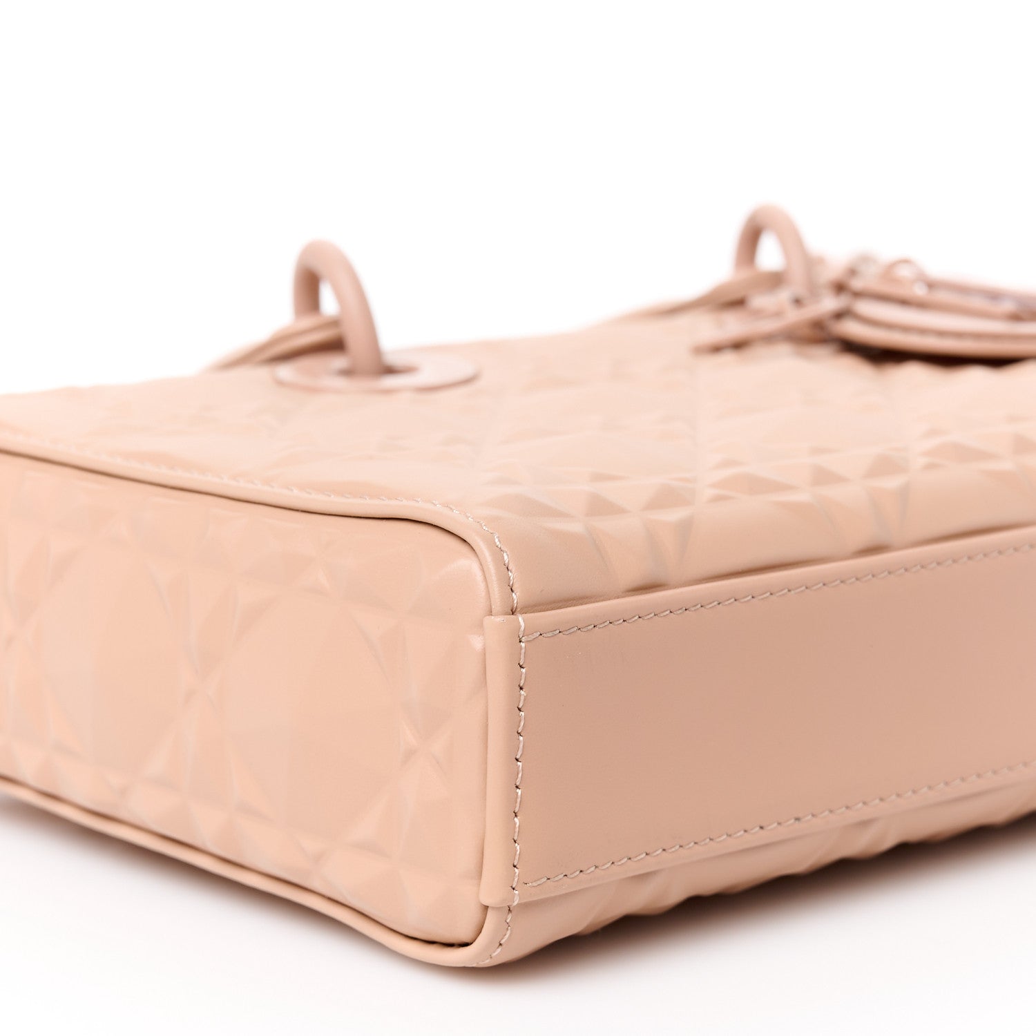 Christian Dior Calfskin Cannage Diamond Medium Lady D-Joy Rose Des Vents 9 of 10