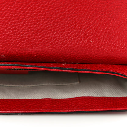 Gucci Pebbled Calfskin Medium Soho Flap Crossbody Vibrant Red 12 of 14