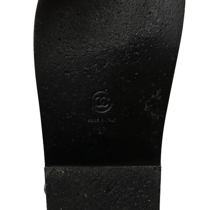 Chanel Lambskin Quilted Velcro Dad Sandals 37 So Black 8 of 9