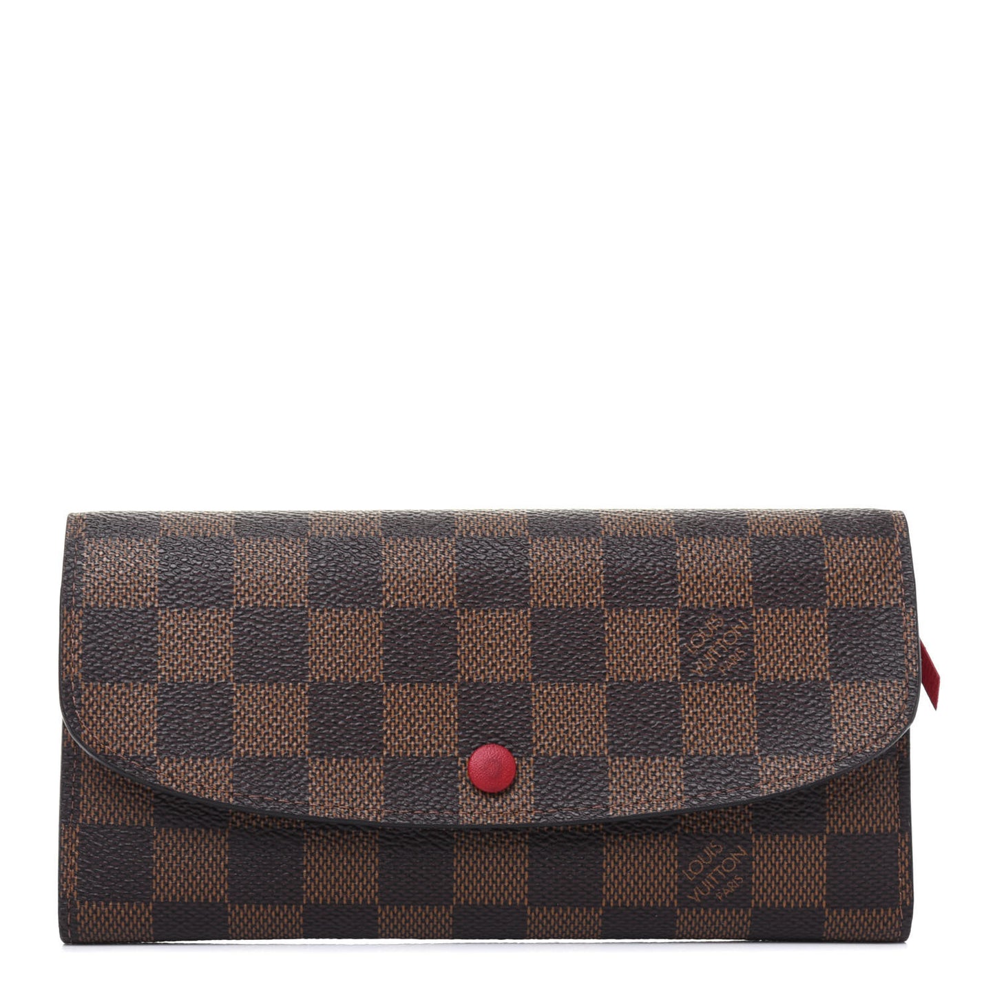 Damier Ebene Emilie Wallet Red