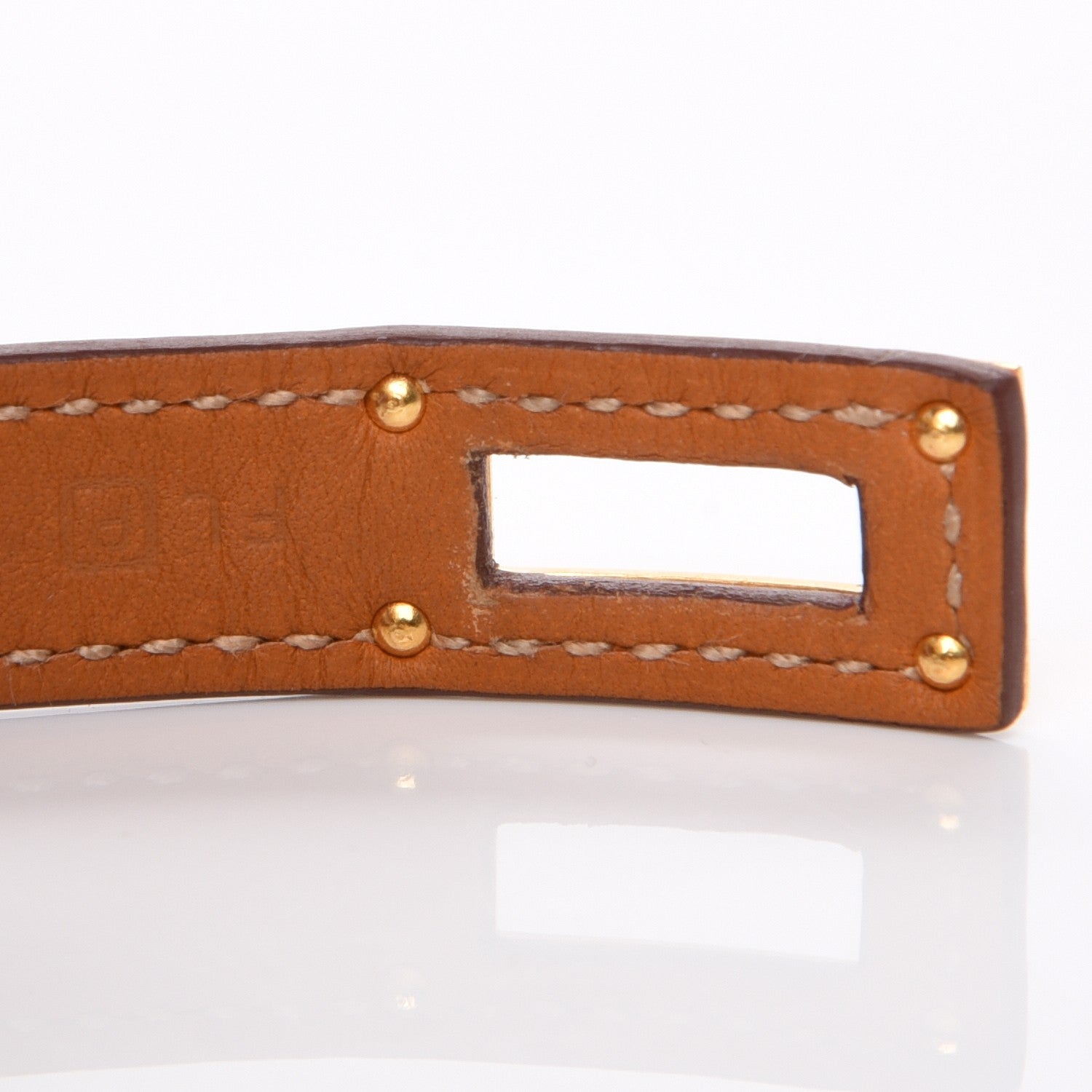 Hermes Epsom Kelly Double Tour Bracelet XS Orange 3 of 5