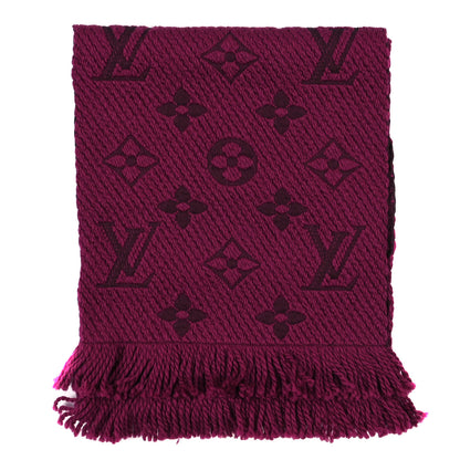 Louis Vuitton Wool Silk Logomania Scarf Cherry 2 of 4