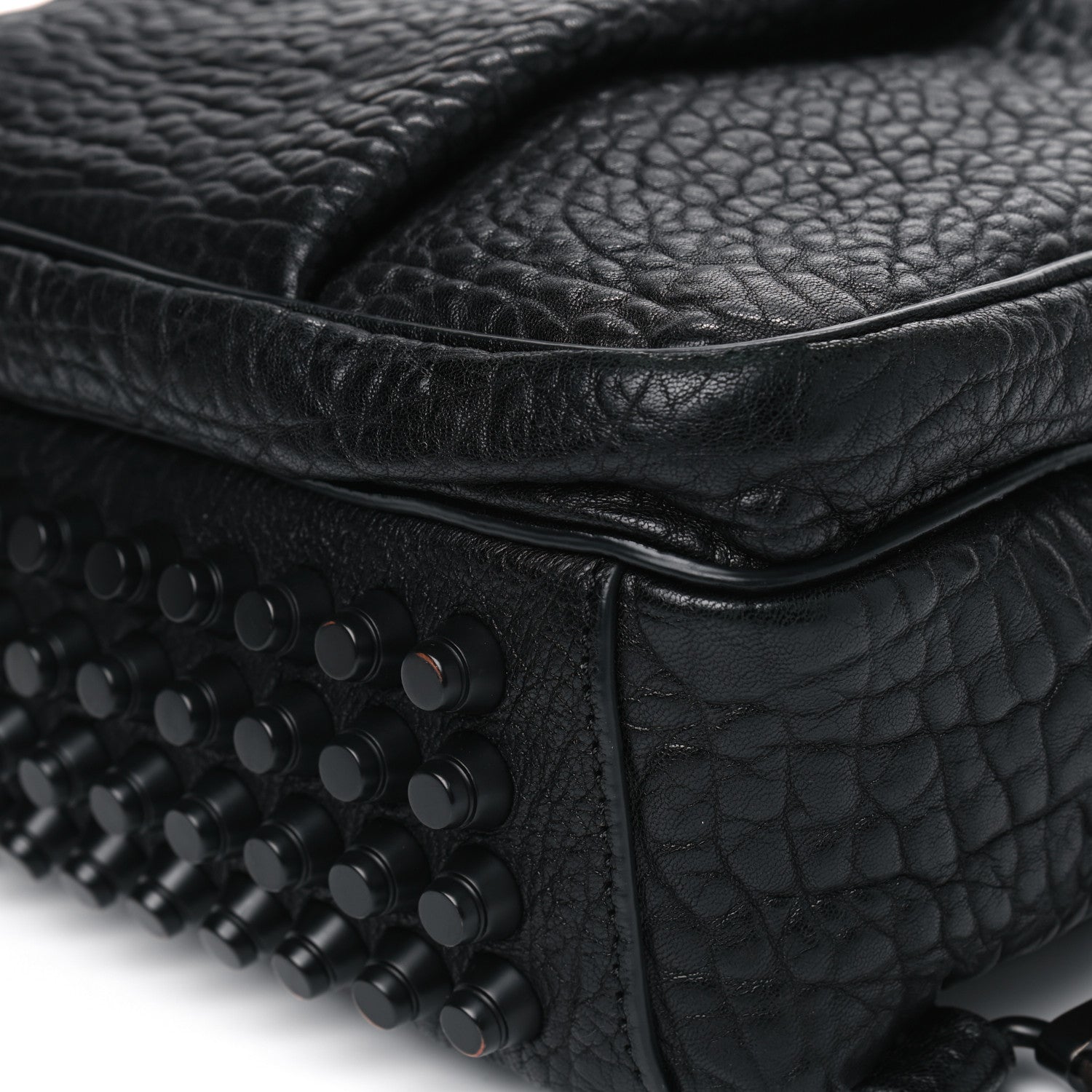 Alexander Wang Pebbled Lambskin Dumbo Backpack Black Matte Black Hardware 6 of 8