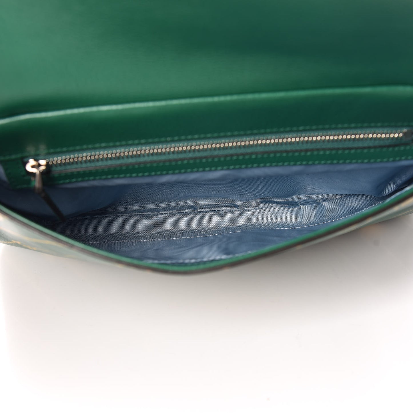 Calfskin Diagonal GG Medium Thiara Double Envelope Shoulder Bag Emerald Green Black