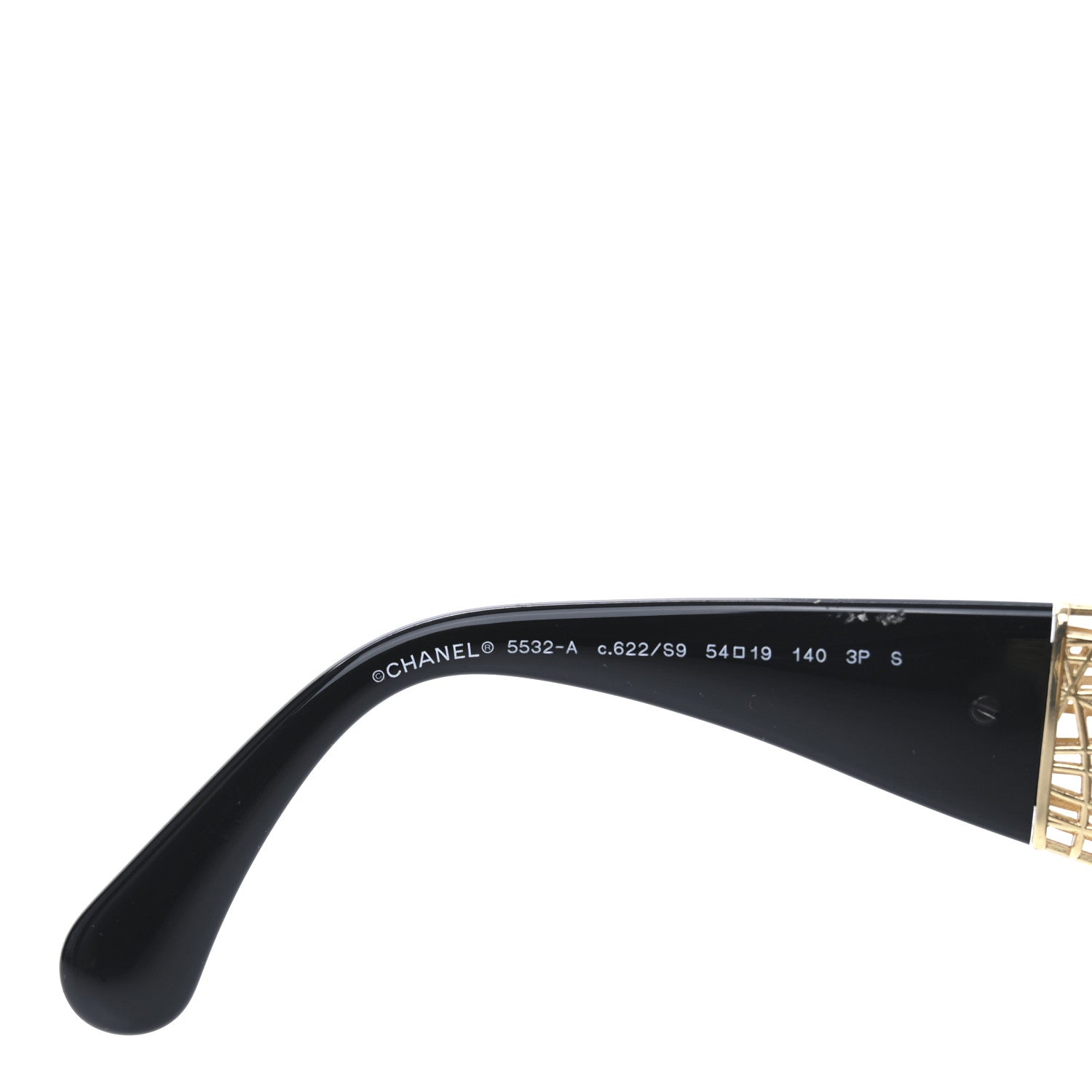 Chanel Acetate Metal Polarized Square Sunglasses 5532-A Black 5 of 7