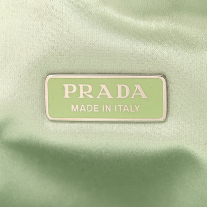 Prada Satin Crystal Triangle Pouch Acqua 6 of 10