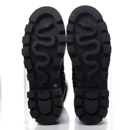 Gucci Nappa Frances GG Matelasse Platform Combat Boots 37 Black 6 of 11
