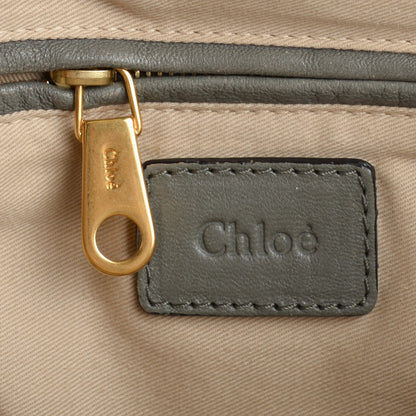 Chloe Calfskin Studded Small Marcie Satchel Stone 6 of 9