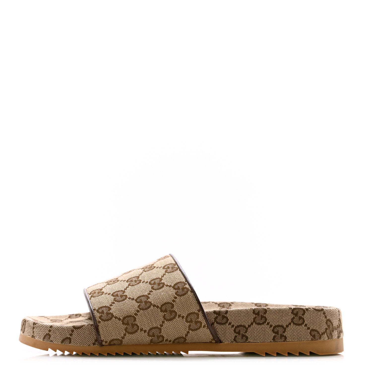 Gucci Canvas GG Monogram Mens Slide Sandals 7 Beige 1 of 11