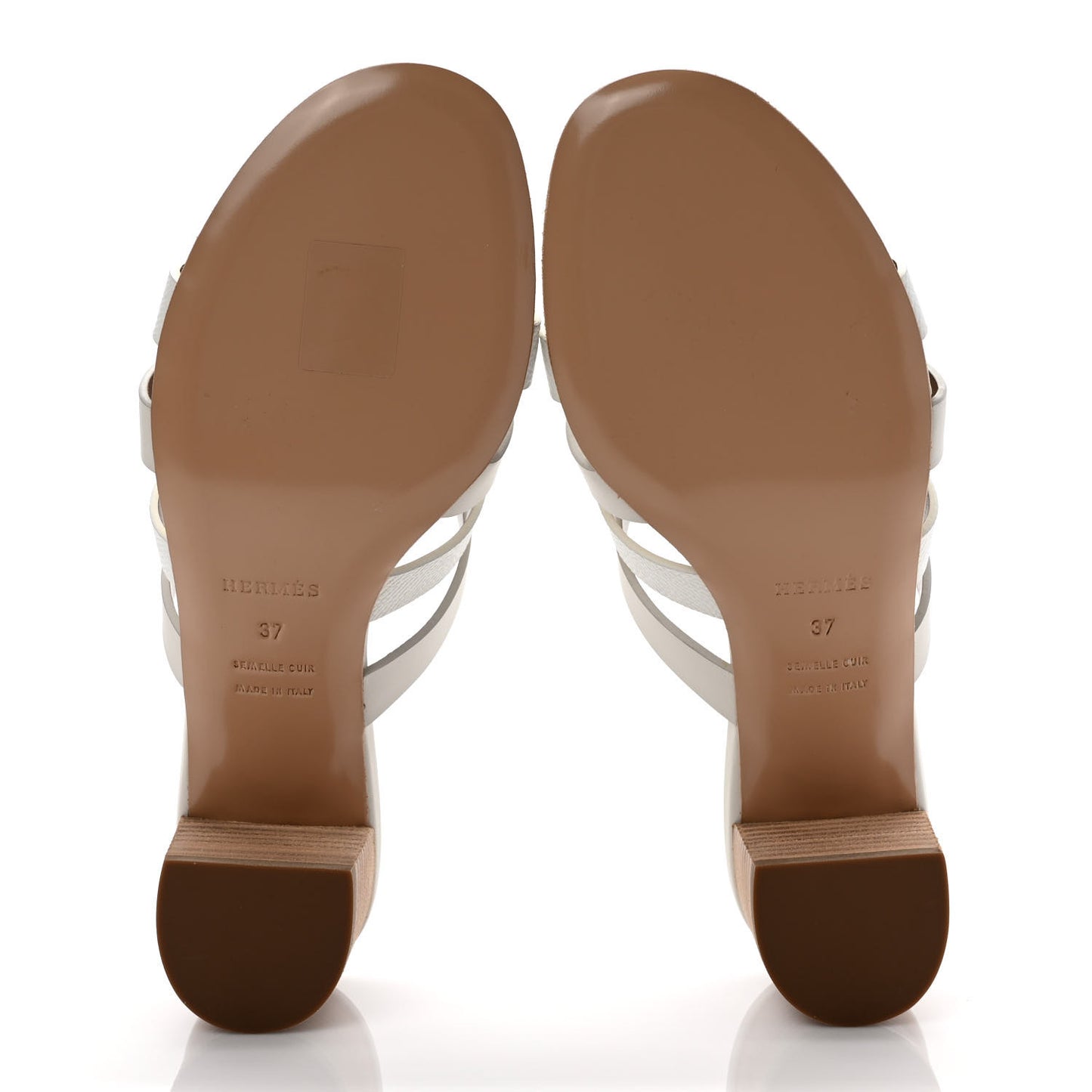 Calfskin Amica Sandals 37 White