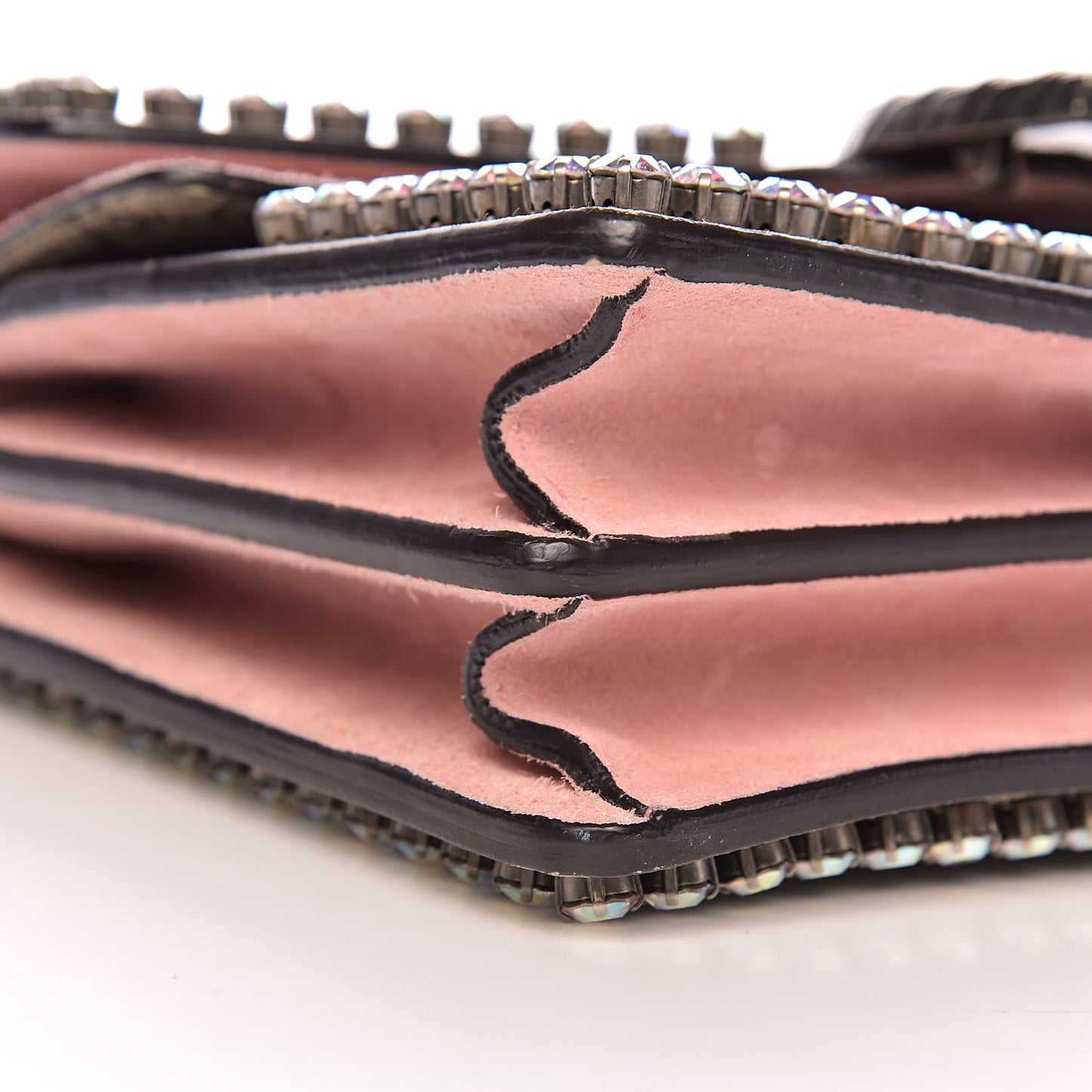GG Supreme Monogram Suede Crystal Small Dionysus Shoulder Bag Beige Ebony Light Peonia