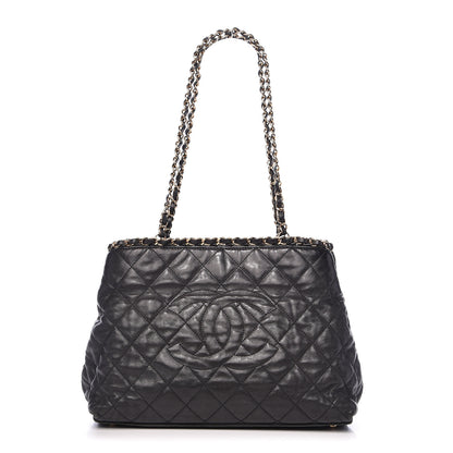 Chanel Calfskin Quilted Small Chain Me Tote Black 1 of 19