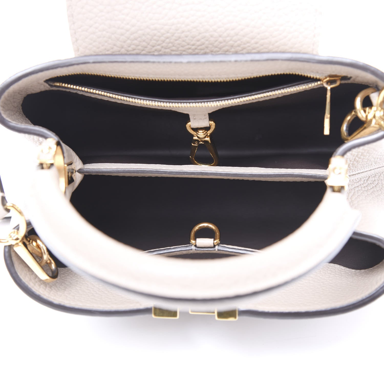 Louis Vuitton Taurillon Capucines BB Galet 4 of 9