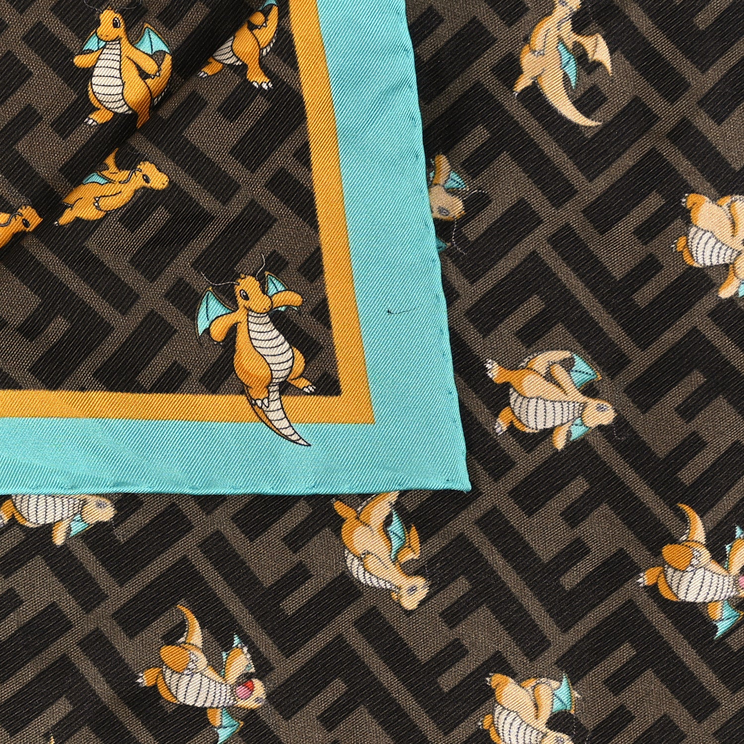 Fendi x FRGMT x POKÉMON Silk FF Square Scarf Multicolor 3 of 3