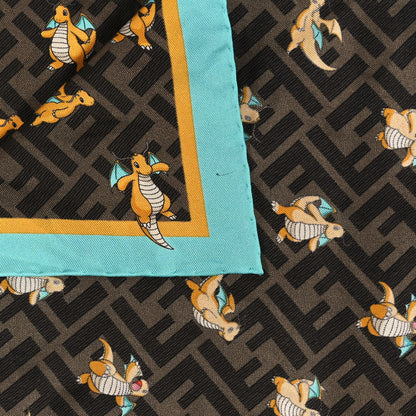 Fendi x FRGMT x POKÉMON Silk FF Square Scarf Multicolor 3 of 3