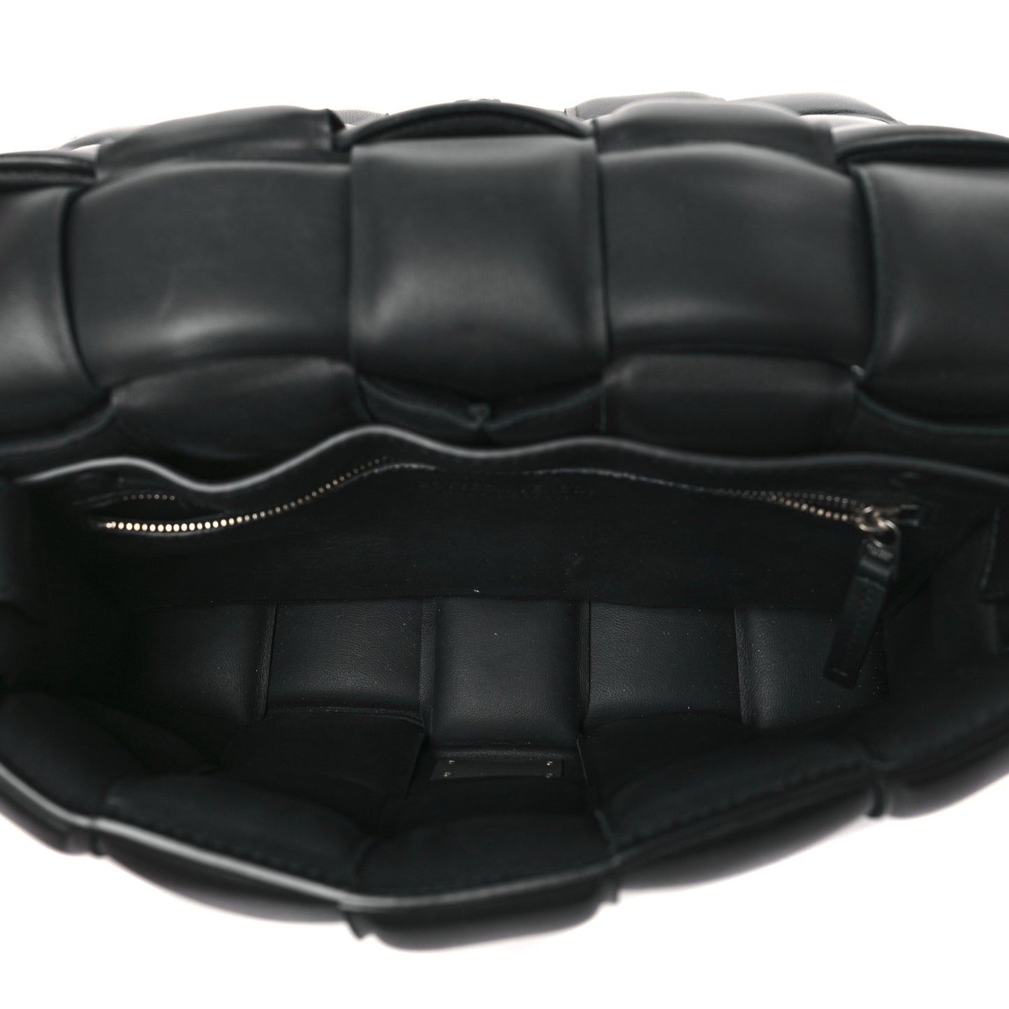Nappa Maxi Intreccio Padded Cassette Crossbody Bag Black
