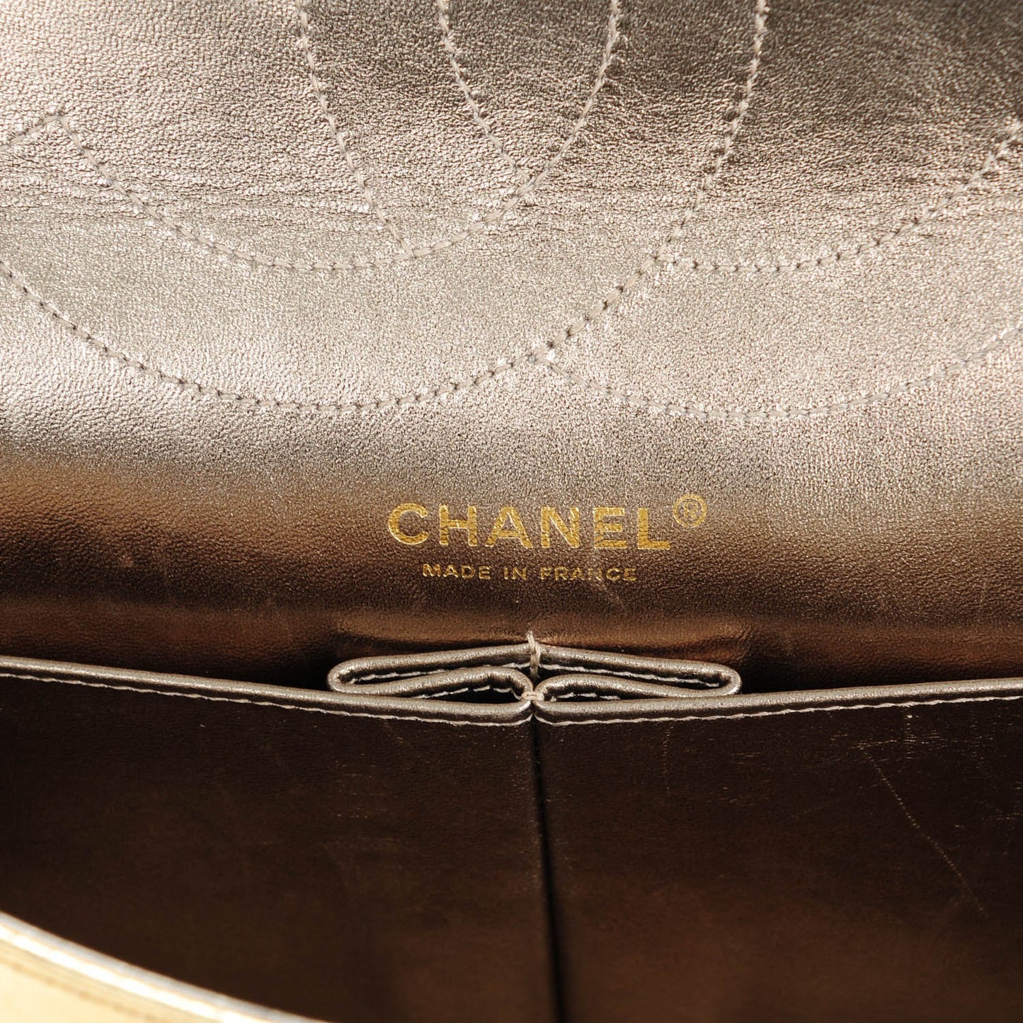 Metallic Aged Calfskin Quilted 2.55 Reissue 227 Flap Gold