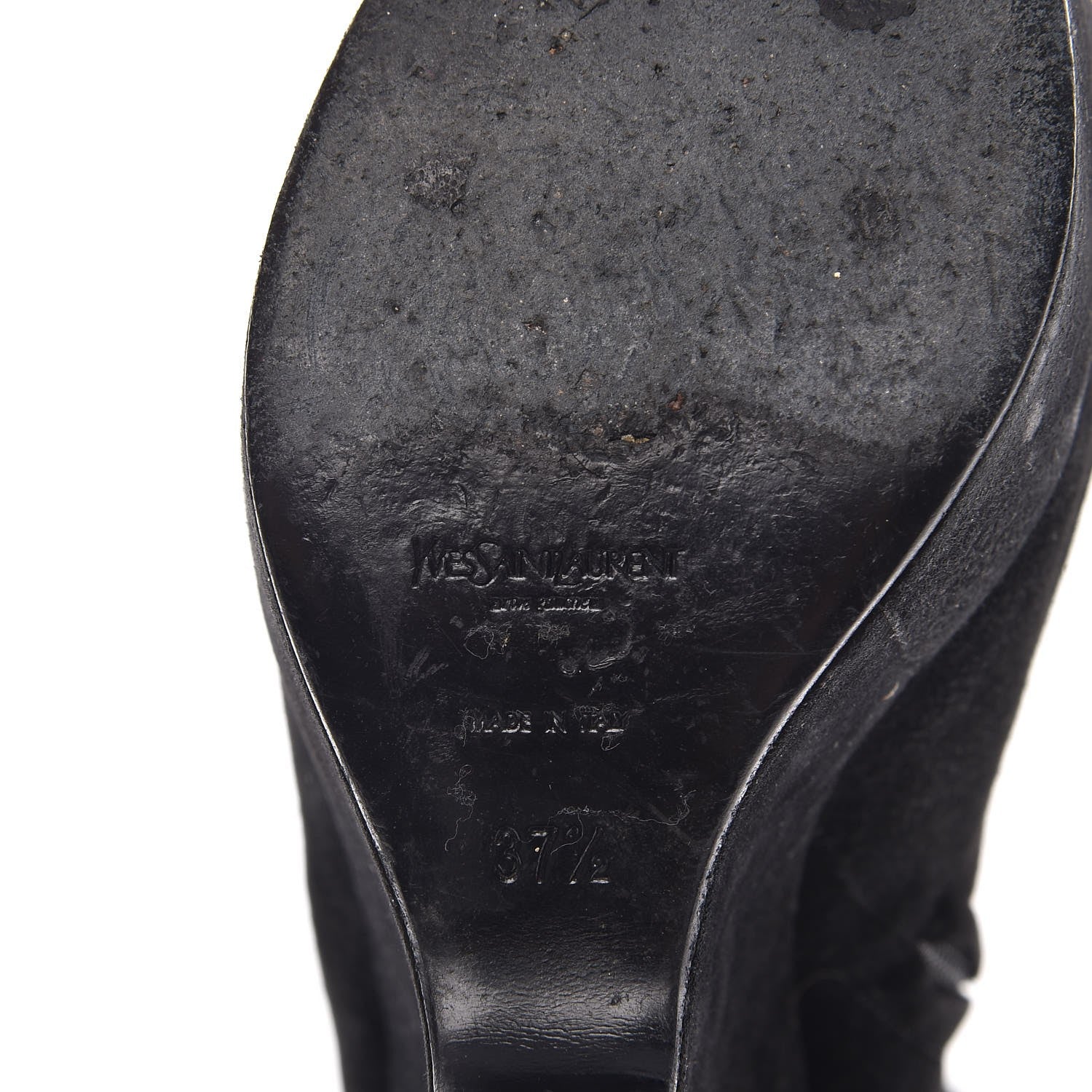 Saint Laurent Suede Corset Wedge Boots 37.5 Black 8 of 12