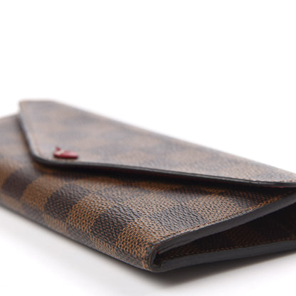 Louis Vuitton Damier Ebene Josephine Wallet Red 11 of 12