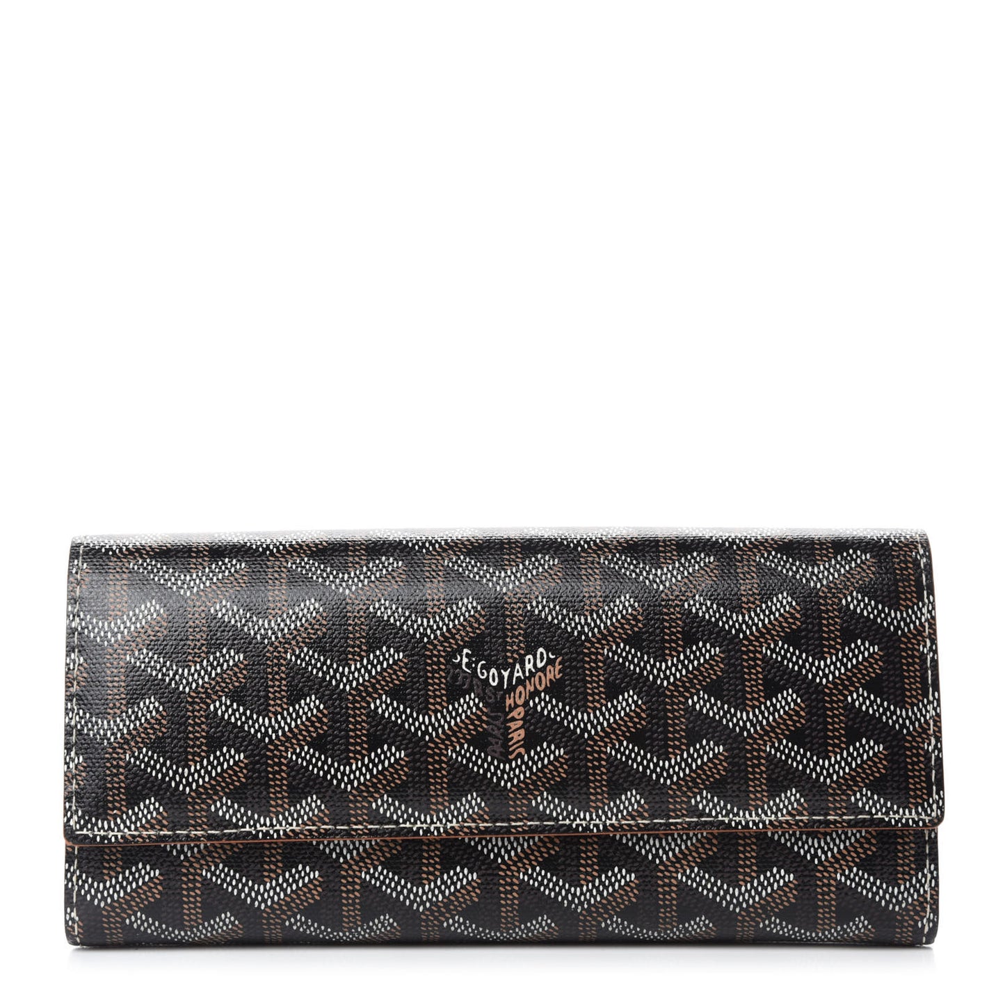 Goyardine Varenne Long Wallet Black Gold