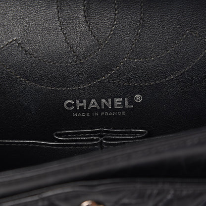 Chanel Aged Calfskin Chevron Quilted 2.55 Reissue 225 Flap So Black 7 of 12