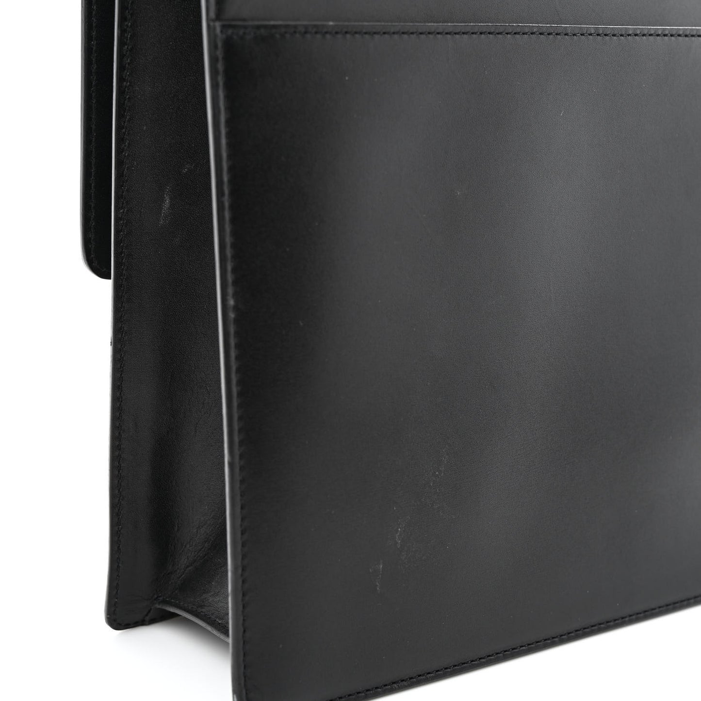Smooth Calfskin Large High School Satchel Black