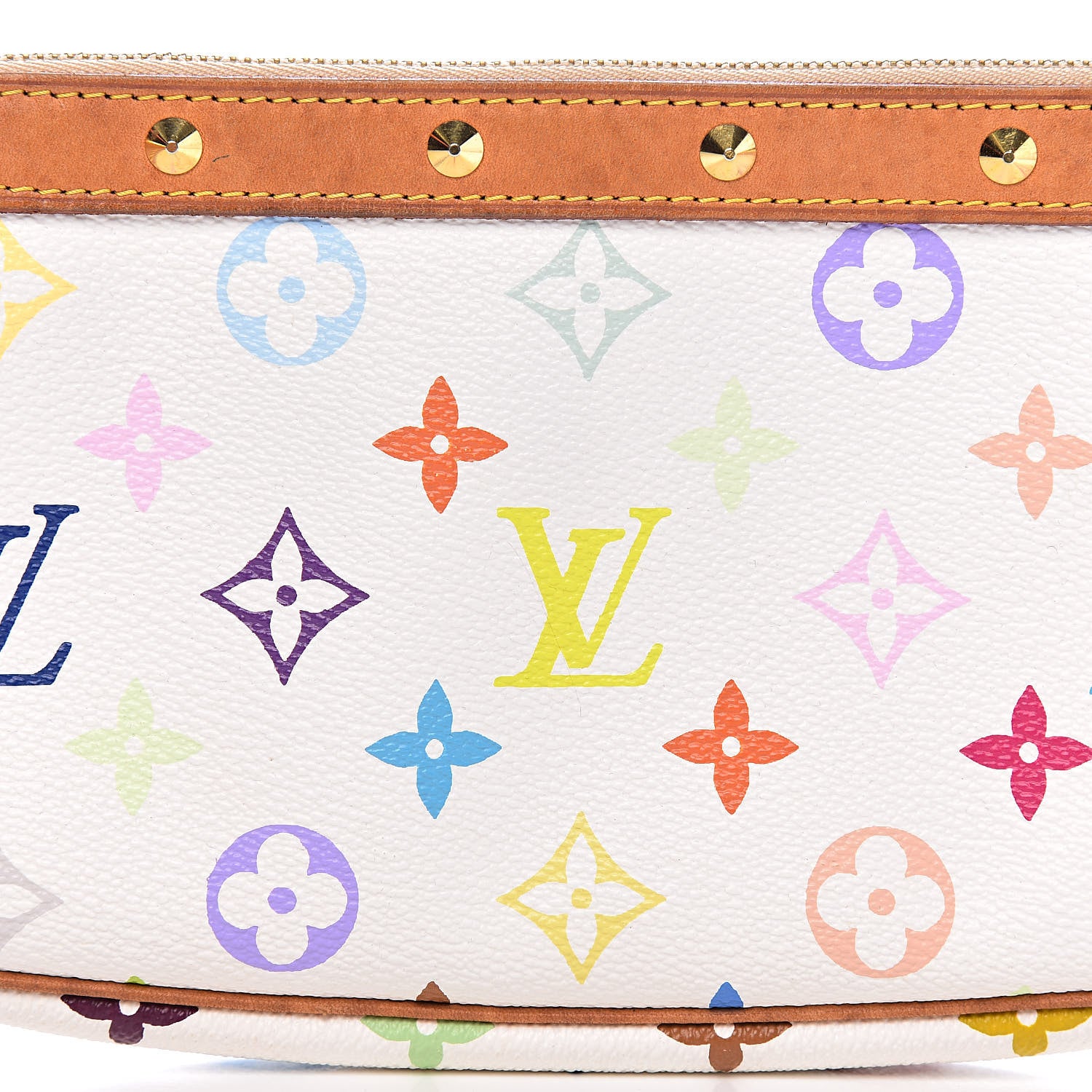 Louis Vuitton Monogram Multicolor Pochette Accessories White 10 of 10
