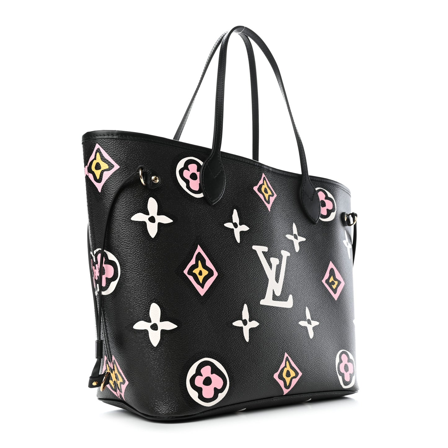 Monogram Giant Wild At Heart Neverfull MM Black