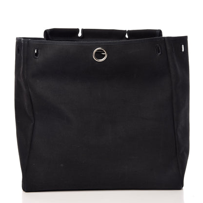 Hermes Toile Vache Calfskin Herbag 40 GM Black 11 of 19