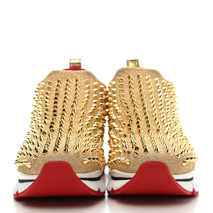 Christian Louboutin Neo Lame Spike Sock Donna Flat Sneakers 39.5 Gold 2 of 9