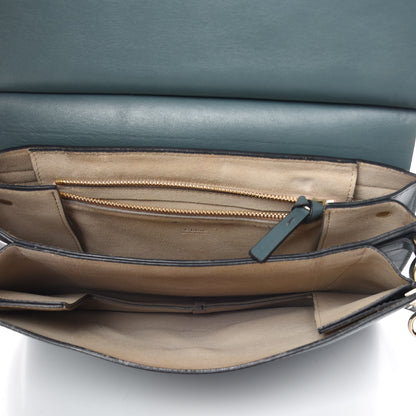 Chloe Suede Calfskin Medium Faye Shoulder Bag Cloudy Blue 7 of 13
