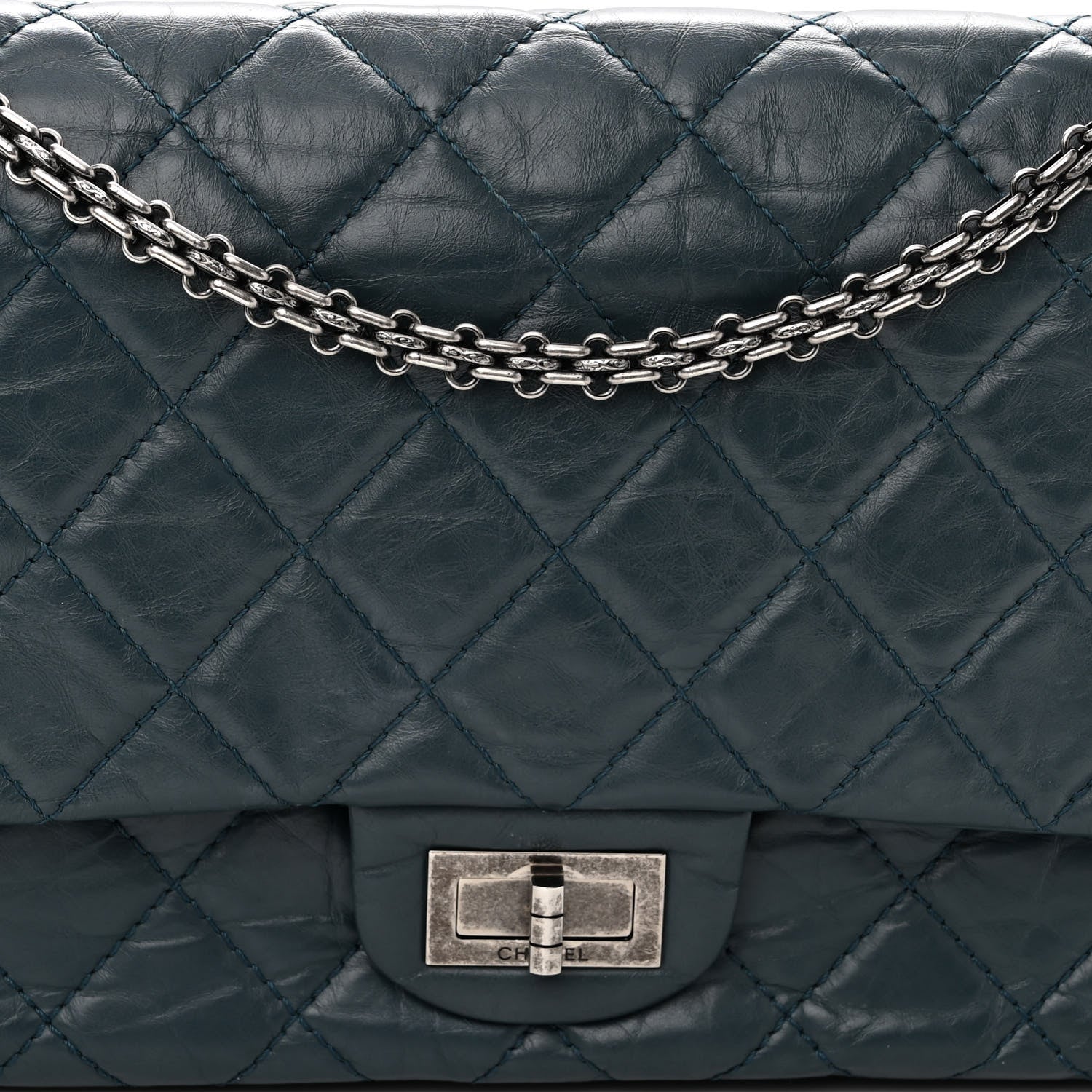 Chanel Aged Calfskin Quilted 2.55 Reissue 227 Green 7 of 11