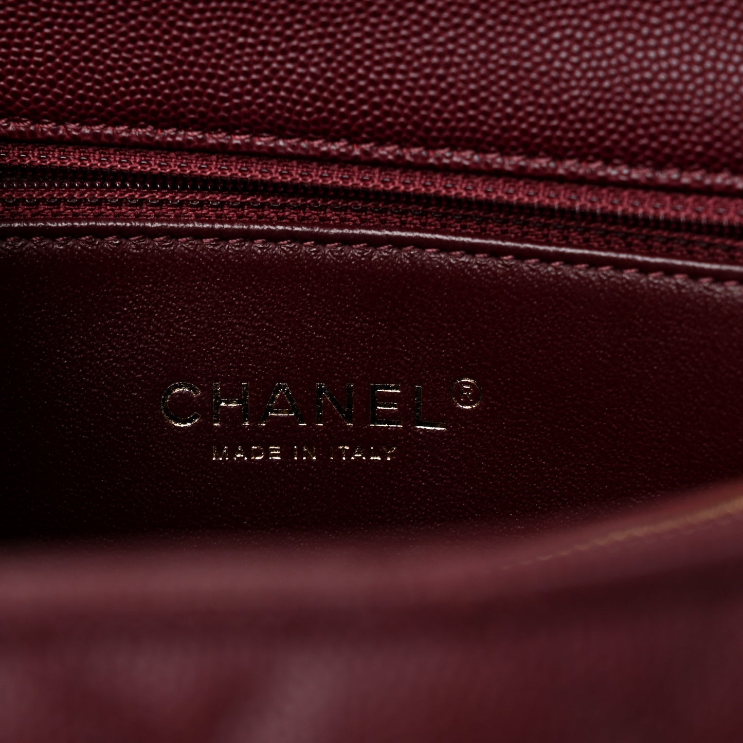 Caviar Lizard Quilted Medium Coco Handle Flap Burgundy