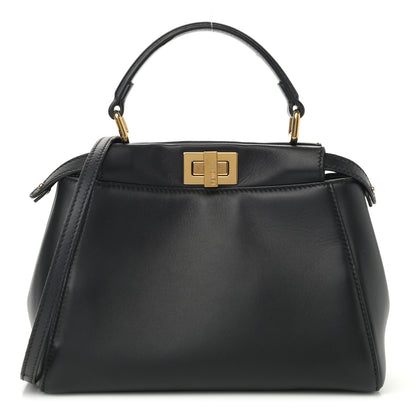 Fendi Nappa Mini Peekaboo Iconic Satchel Black 1 of 11