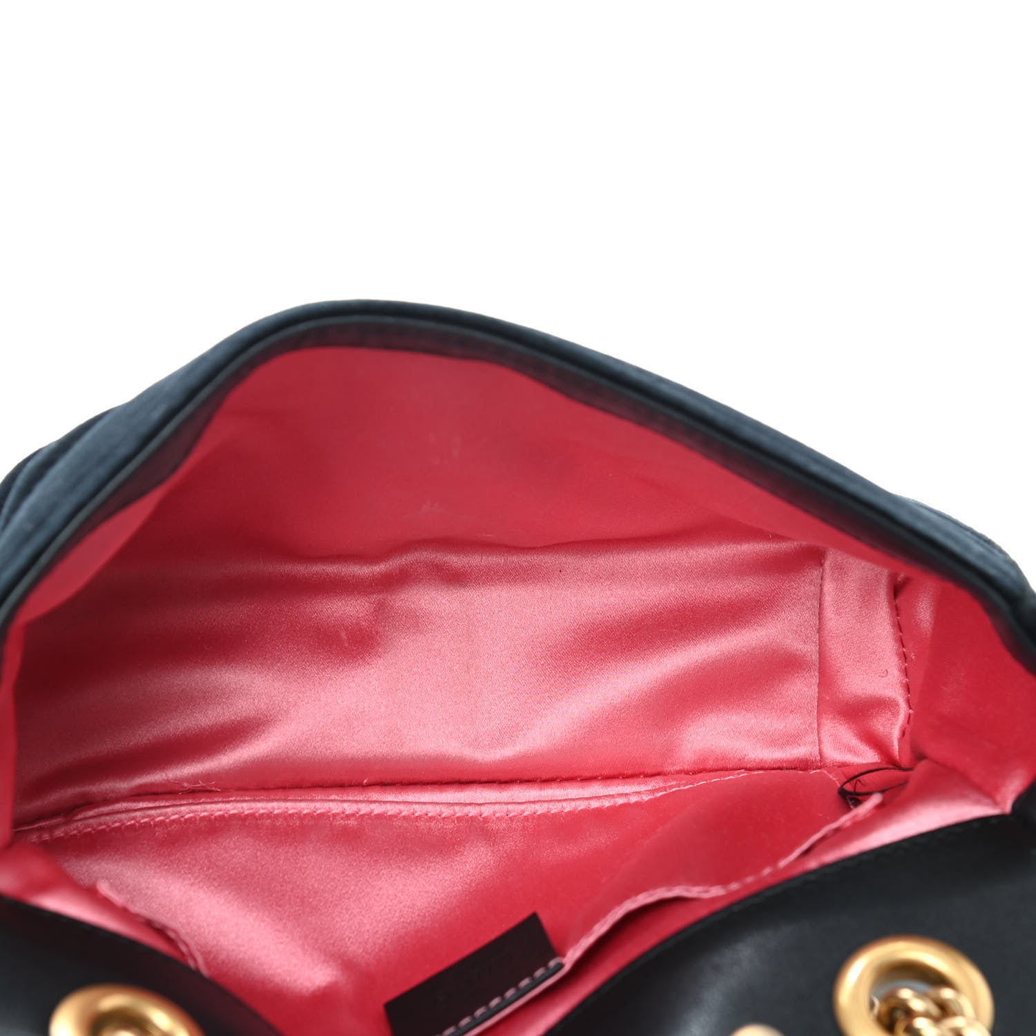 Gucci Velvet Matelasse Mini GG Marmont Shoulder Bag Black 4 of 6